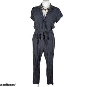 Abercrombie & Fitch gray short sleeve jumpsuit l